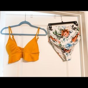 Cupshe High Waisted Swim Suit: Medium